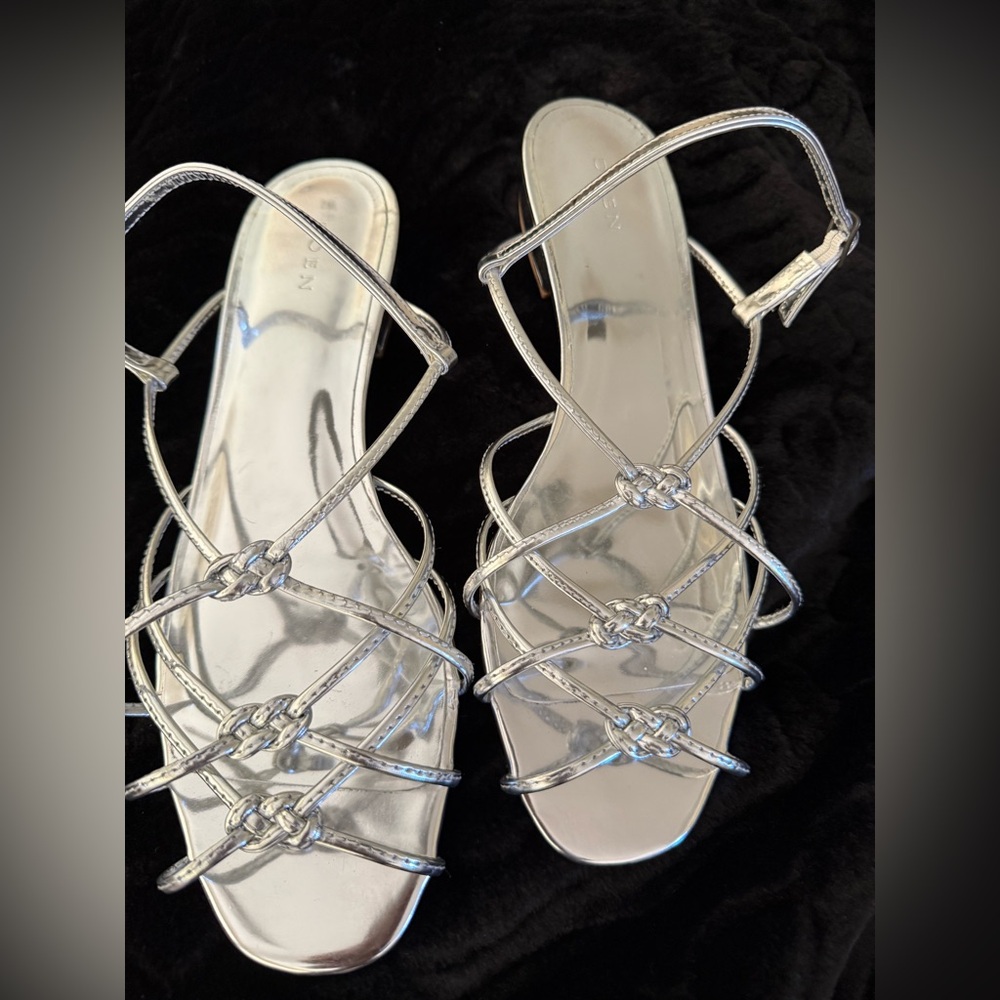 DOEN silver Corsica Strappy Sandals